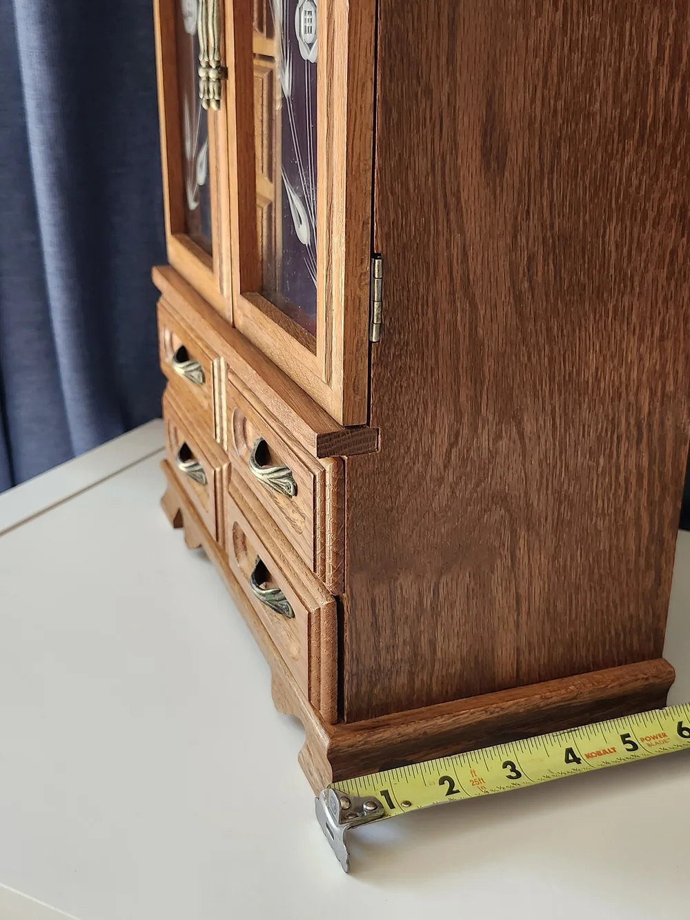 Vintage Wooden Jewelry Box Armoire Chest – 16